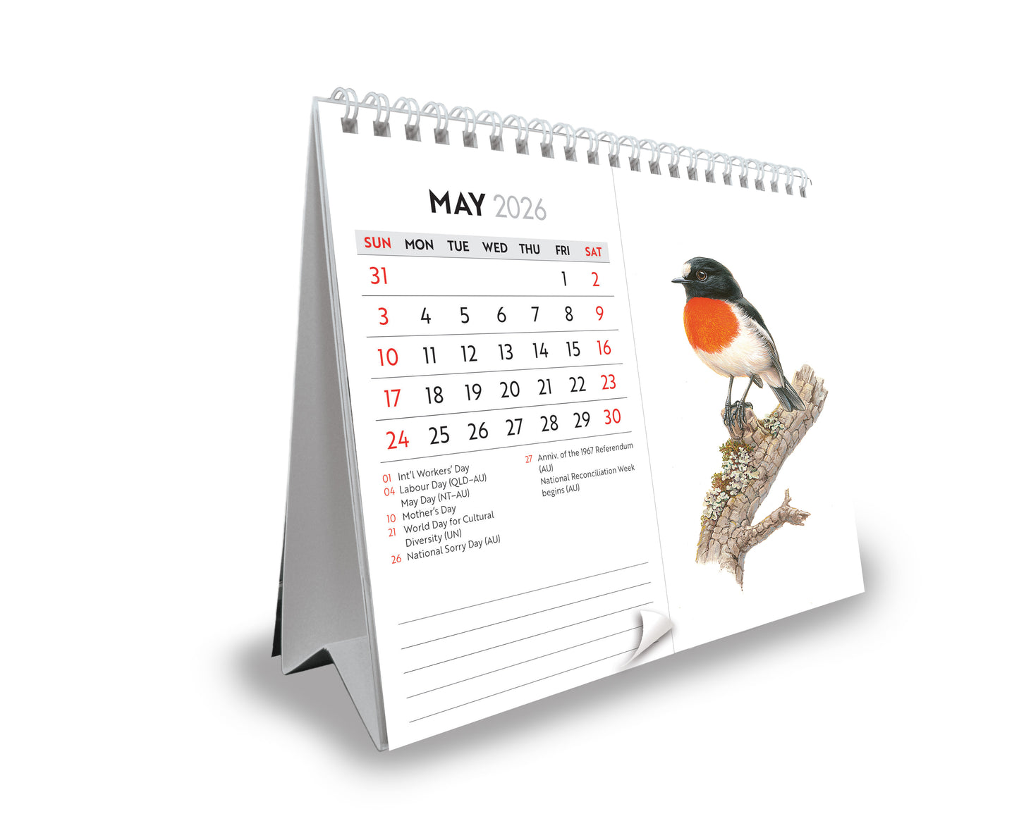 Birds of Australia - 2026 Double View Desk Easel