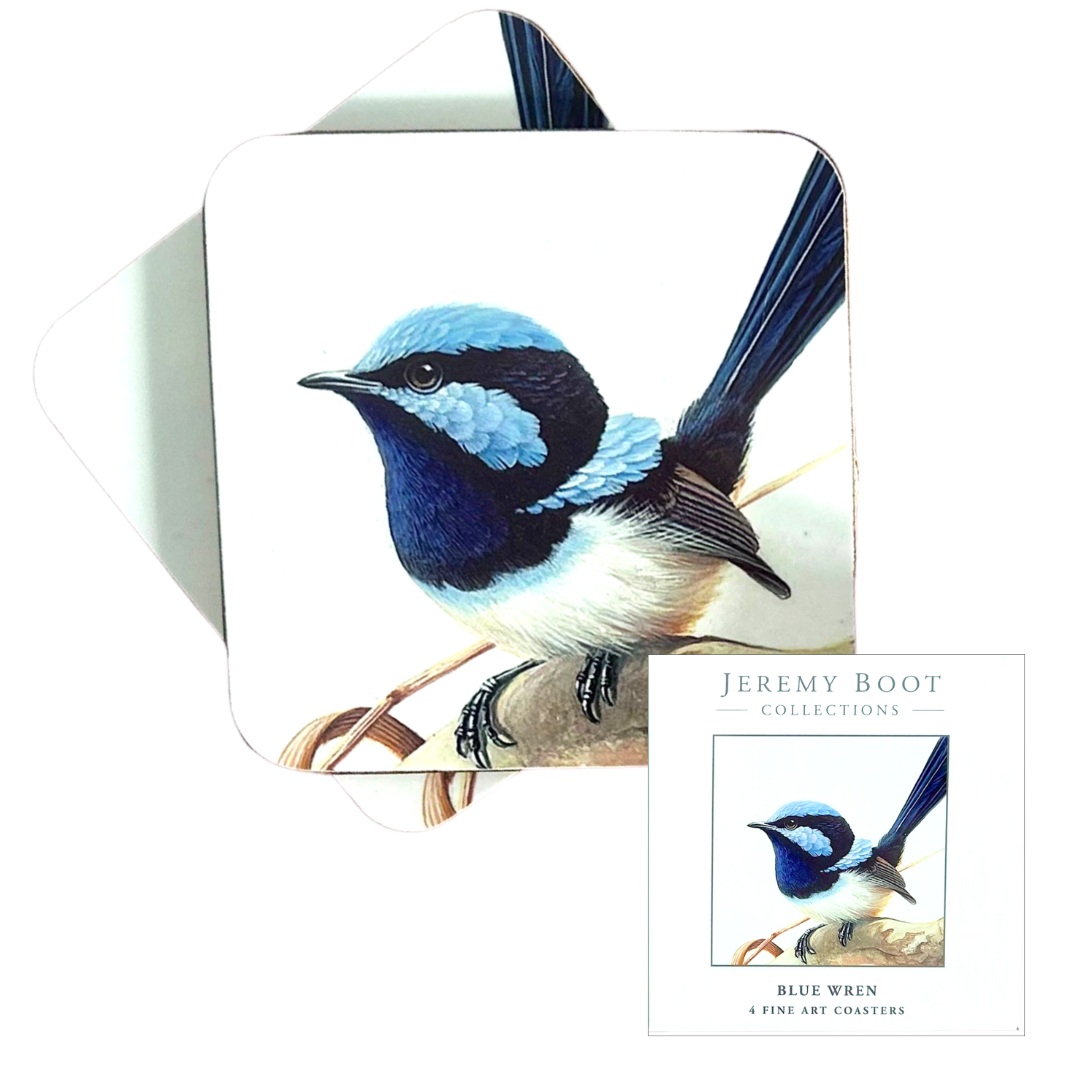Blue Wren Coasters (set of 4)
