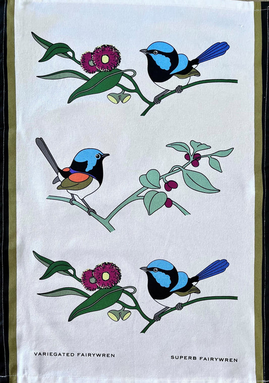 Tea Towel - Fairywren - Contemporary Range