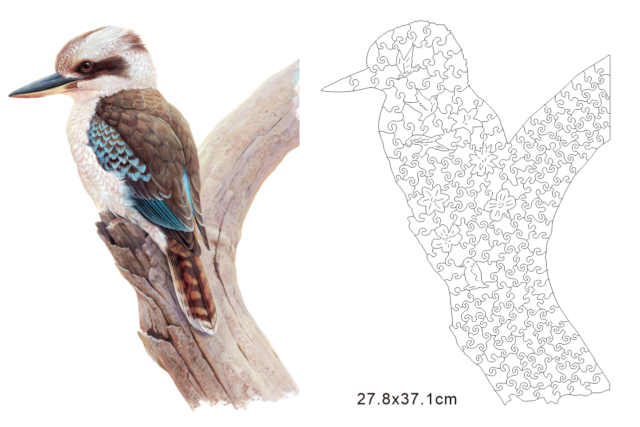 Timber Puzzle - Kookaburra