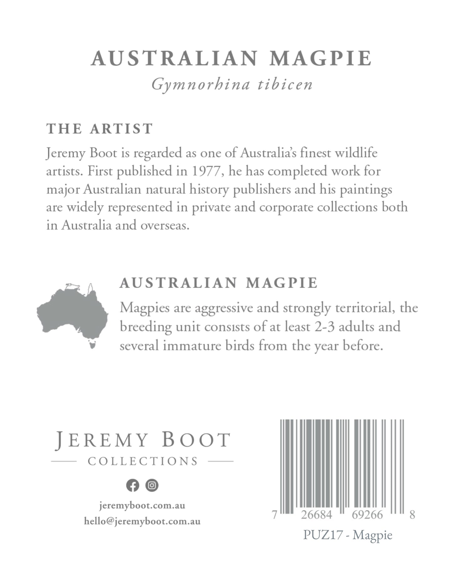 Timber Puzzle - Magpie