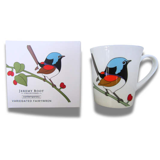 Fine Bone China Cups - Variegated Fairywren